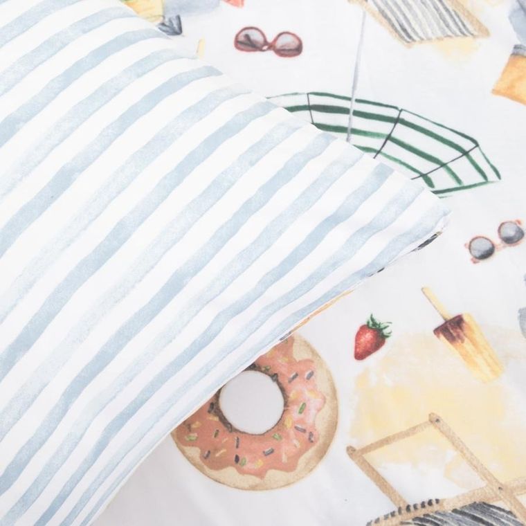 Homla, Playa, pościel, z mikrofibry dwustronna w wakacyjny wzór, 160-200 cm