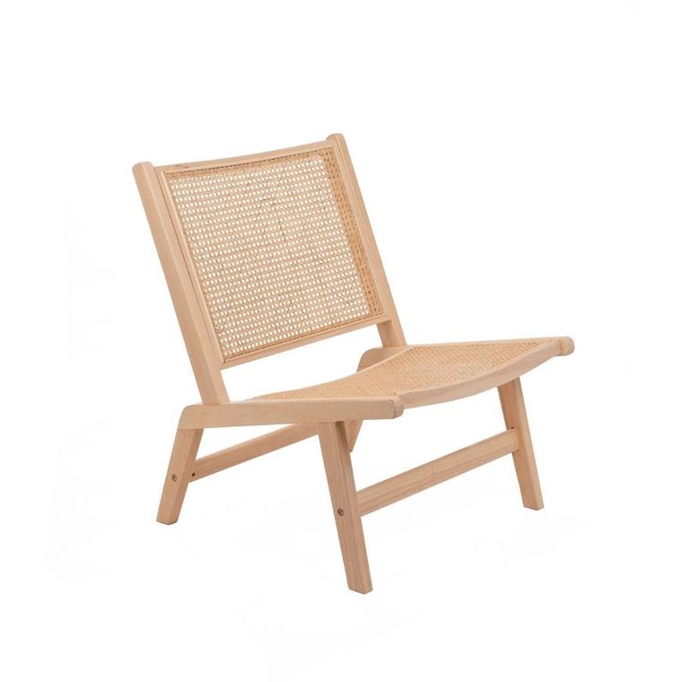 Homla, Polura, Fotel rattanowe naturalne, 65-79-70 cm, 869483