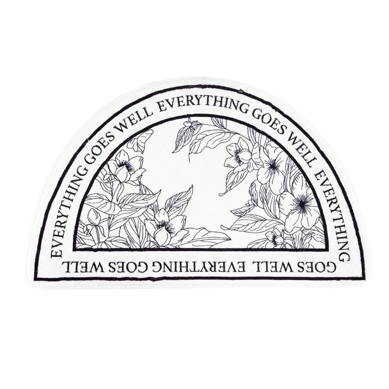 Homla, Puella, dywanik łazienkowy, z mikrofibry półokrągły, 50-80 cm