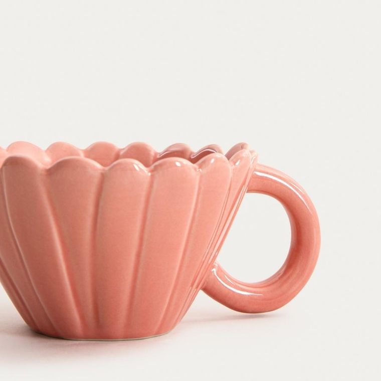 Homla, Rasset, kubek, z kwiatem różowy, 150 ml