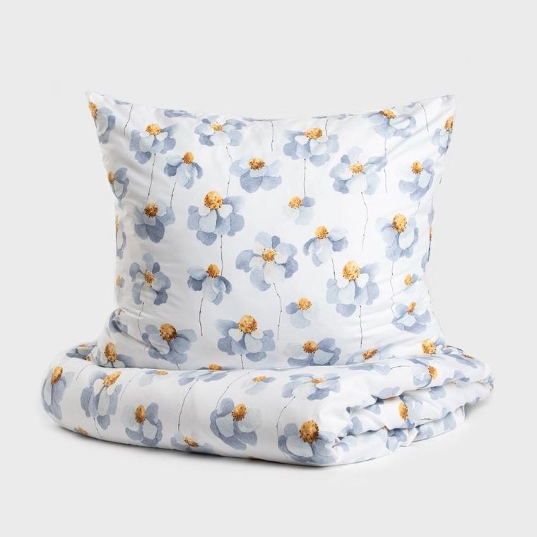 Homla, Reita, pościel, z mikrofibry w kwiatki, 140-200 cm cm