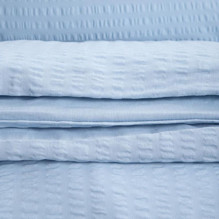 Homla, Retie, pościel, z kory bawełnianej błękitna, 160-200 cm
