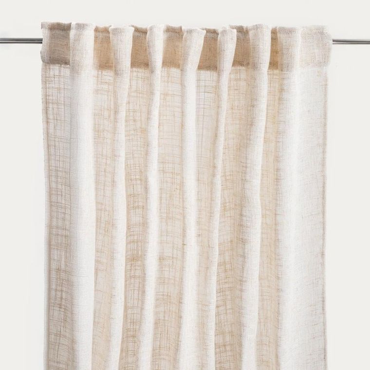 Homla, Rosel, zasłona, dekoracyjna z dodatkiem lnu, 140X250 cm