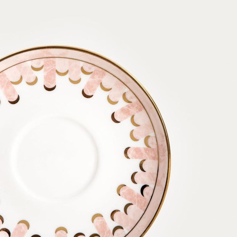 Homla, Ruma, talerz, ze złotą obwódką, 15 cm