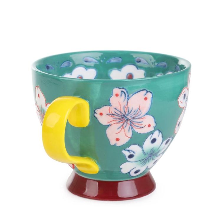 Homla, Salva, Kubek rręcznie malowany turkusowy, 0,4 l, 886596