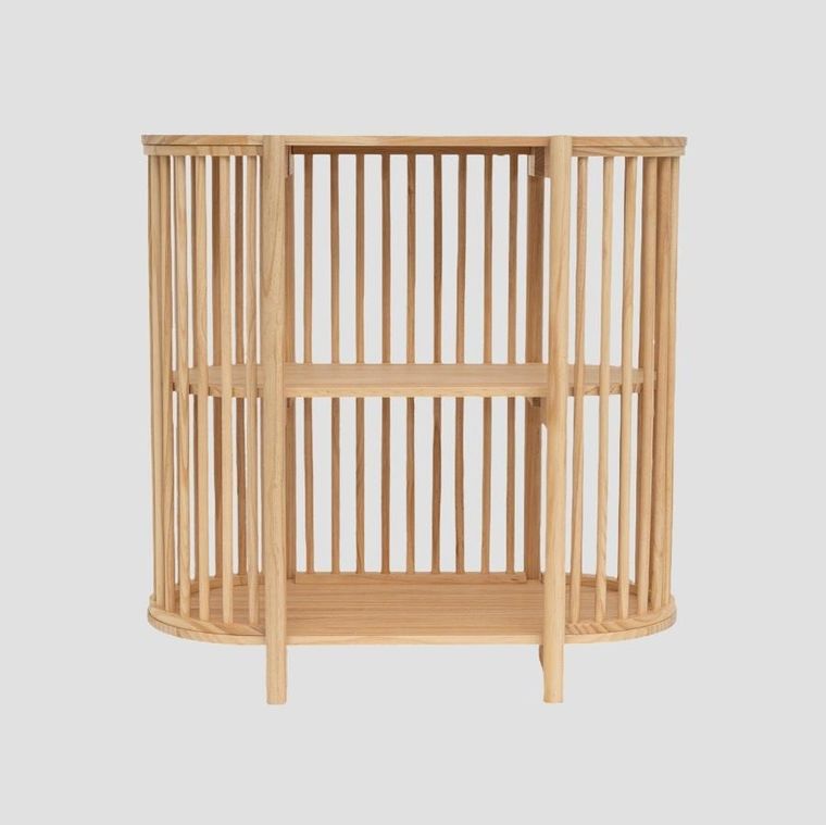 Homla, Sensus, regał, drewniany naturalny, 80-45-80 cm