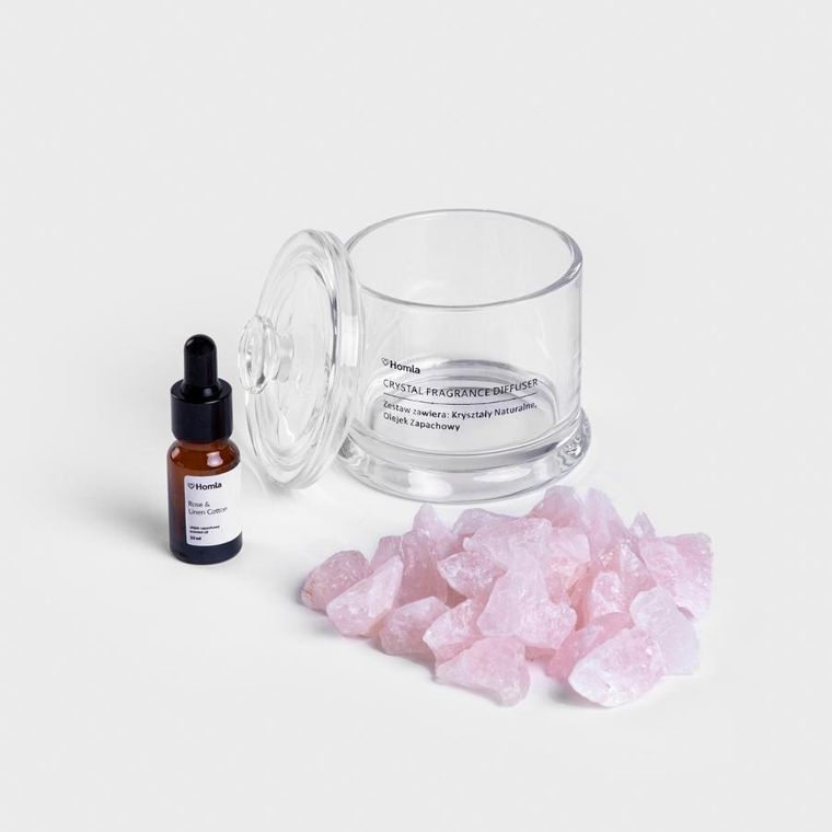 Homla, Serenity, zestaw zapachowy, Rose & Linen Cotton, 210 g + 10 ml