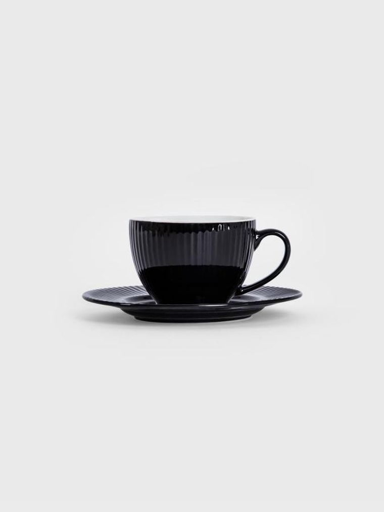 Homla, Siena, filiżanka ze spodkiem, czarna, 240 ml