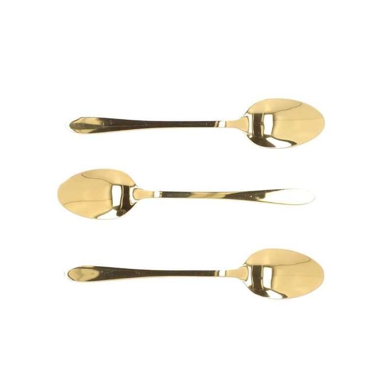 Homla, Stilo, zestaw łyżeczek stilo do herbaty, złotych, 3 szt.