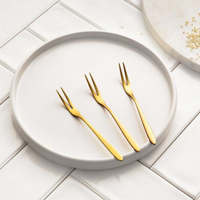 Homla, Stilo, zestaw widelczyków, złotych, 3 szt.