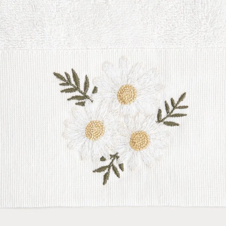 Homla, Sunflower, ręcznik, z haftowanymi stokrotkami, 70-130 cm