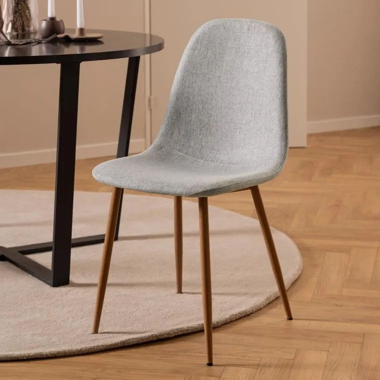 Homla, Svea, krzesło, w tkaninie szare, 44-54-86 cm