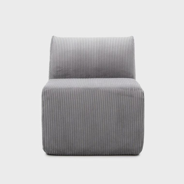 Homla, Svela, fotel modułowy, szary sztruksowy, 59,5-80-62 cm