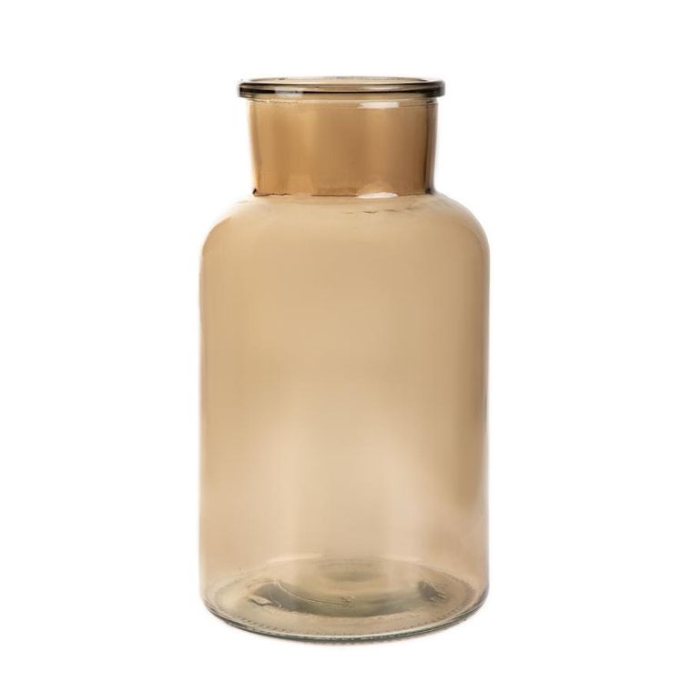 Homla, Tenno, wazon szlany, beżowy, 14,5-14,5-25,5 cm