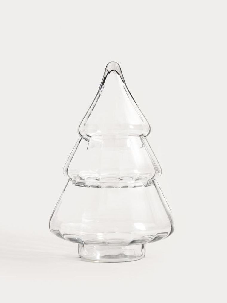 Homla, Tinsel, choinka, szklana ryflowana, 39-25 cm