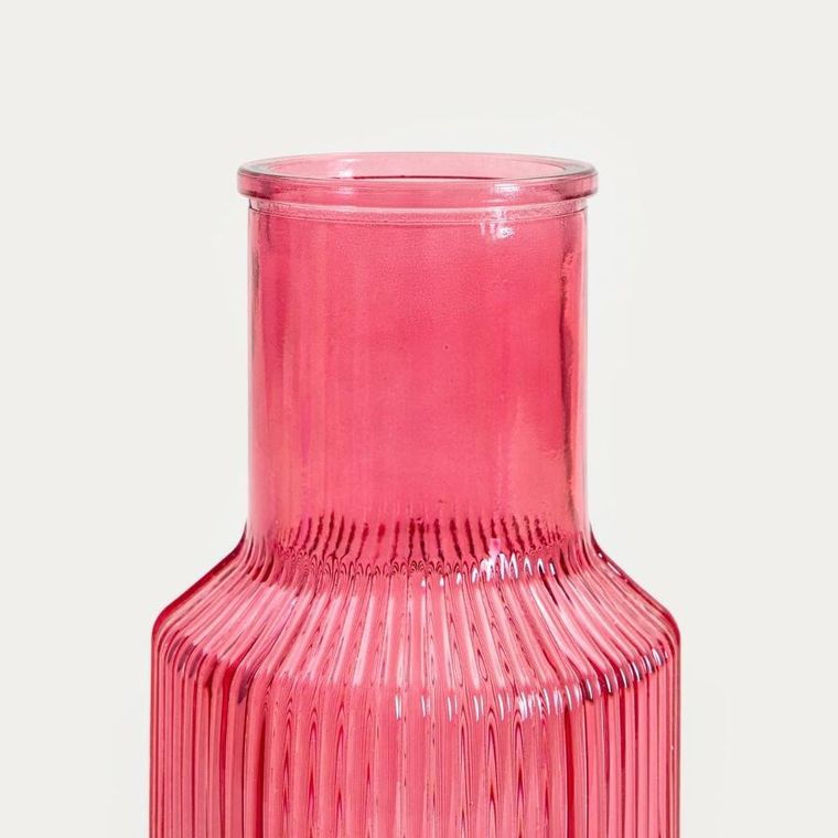 Homla, Tolle, wazon, szklany różowy, 10-22 cm