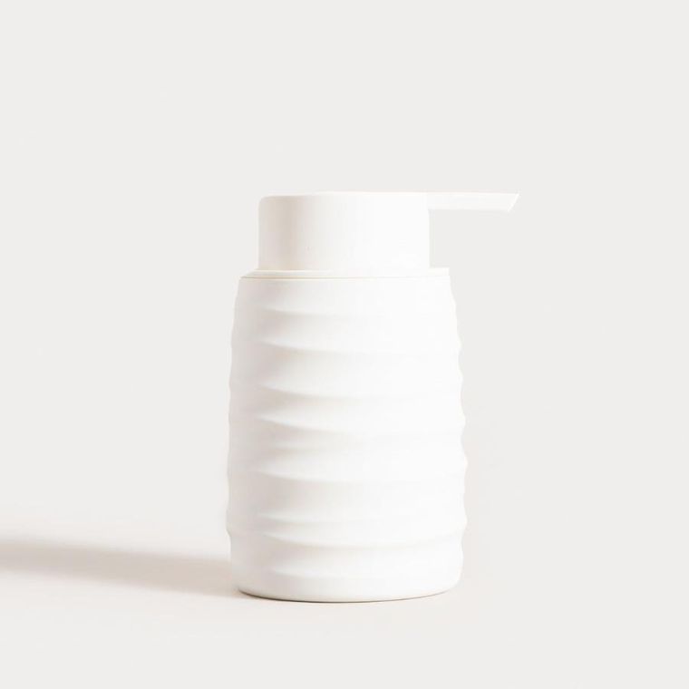 Homla, Torus, dozownik, z tłoczeniem, biały, 8,2-8,2-17 cm