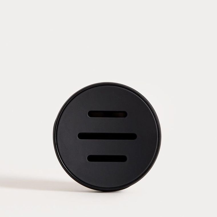 Homla, Torus, mydelniczka, z tłoczeniem czarna, 11-11-2,5 cm