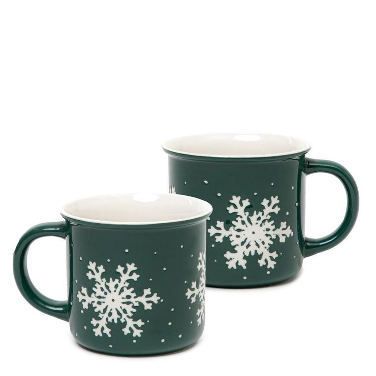 Homla, Trinkie, kubek, zielony ze śnieżynką, 0,36l, 2 szt.