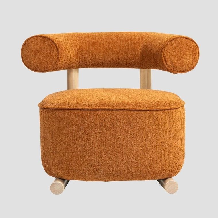 Homla, Vita, fotel, musztardowy, 72-81-67 cm