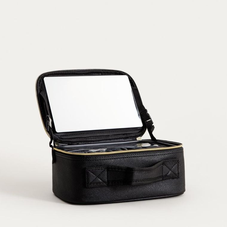 Homla, Voyelle, kosmetyczka, z lustrem i przegrodami, 24,5-18,5-11 cm