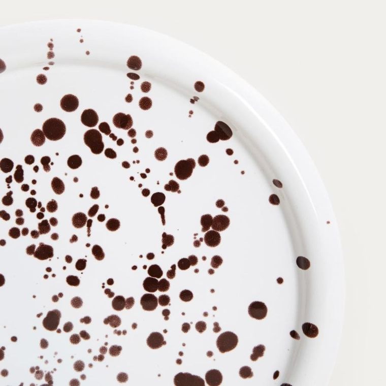 Homla, Wilora, talerz, obiadowy nakrapiany brązowy, 26 cm