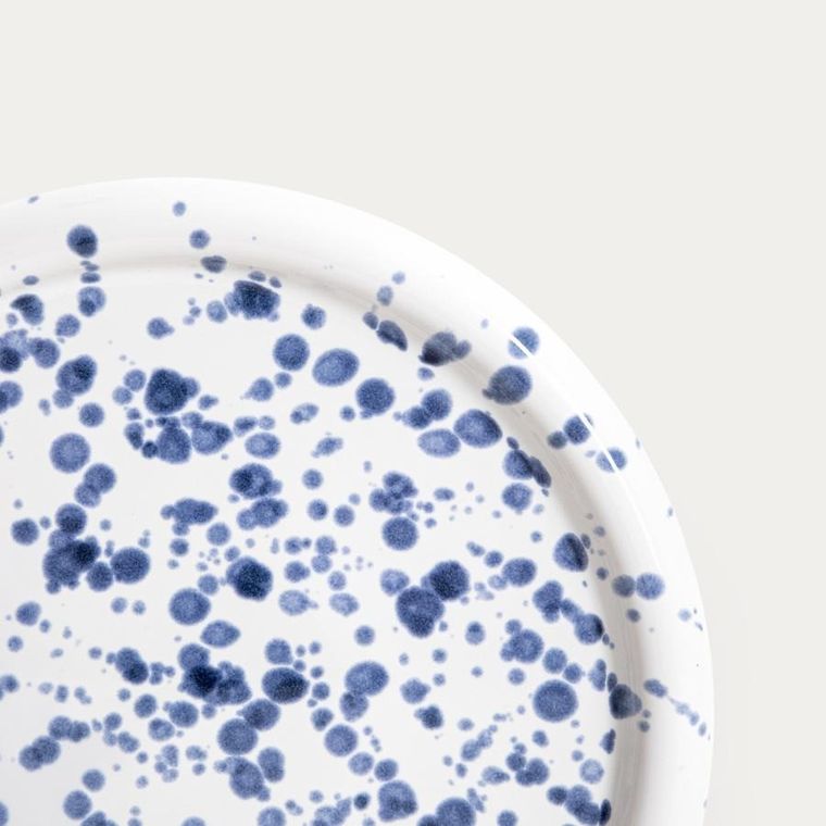 Homla, Wilora, talerz, obiadowy nakrapiany granatowy, 26 cm