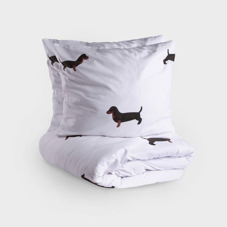 Homla, Winnie, pościel bawełniana, w jamniki, 160-200 cm, 701832