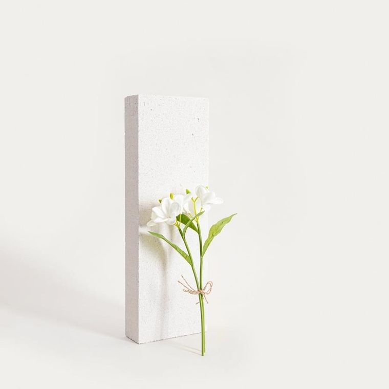 Homla, Witnes, bukiet kwiatów, biały, 40 cm