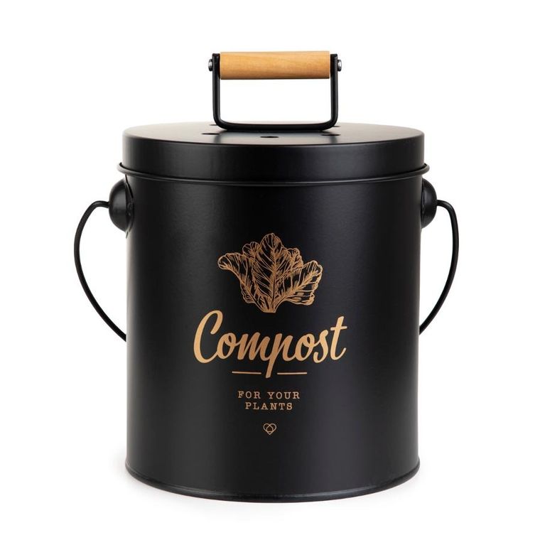 Homla, Yennis, pojemnik na kompost czarny, 18-16 cm