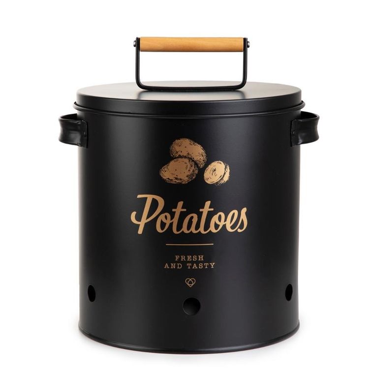 Homla, Yennis, pojemnik na ziemniaki czarny, 23-22 cm