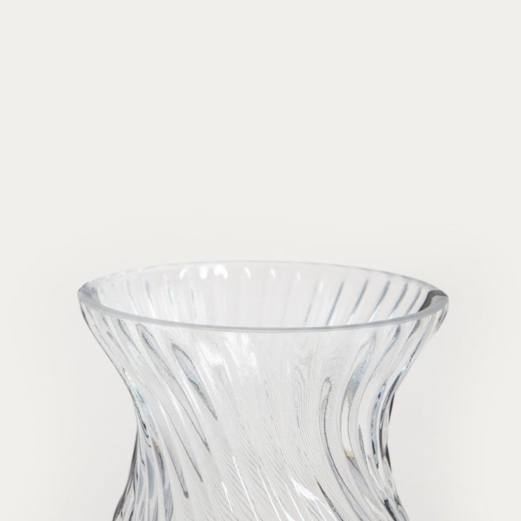 Homla, Yuue, wazon, szklany ryflowany transparentny, 12-20,5 cm