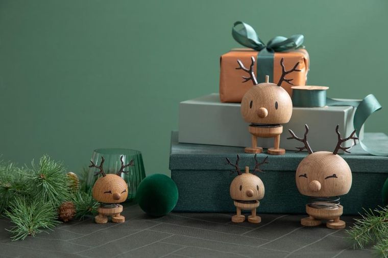 Hoptimist, figurka, Reindeer Bimble M, dębowa