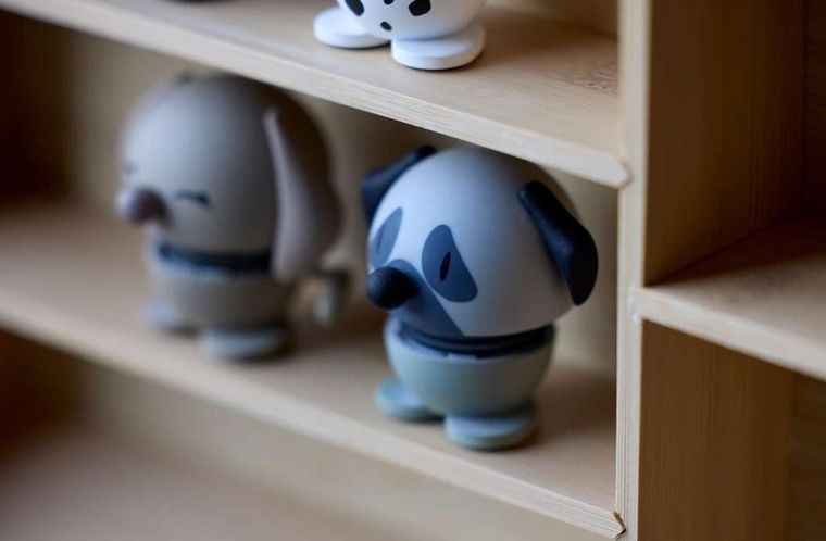 Hoptimist, Pug XS, figurka, szara