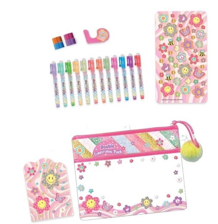 Hot Focus, długopisy żelowe, kwiaty, 12 kolorów