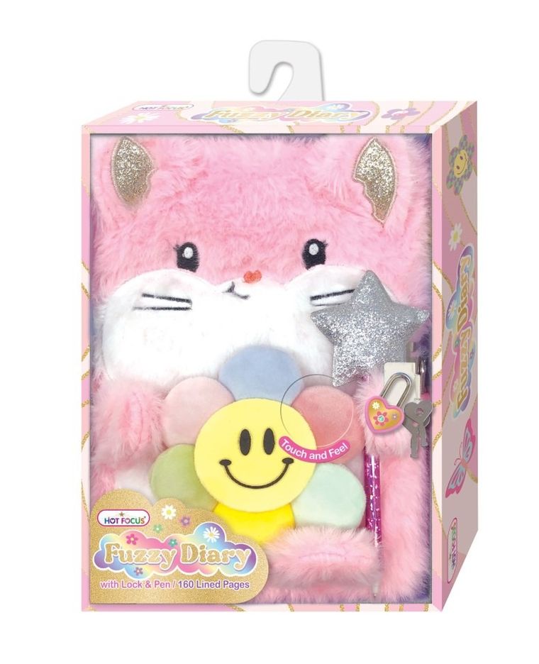 Hot Focus, futrzany pamiętnik z długopisem, królik