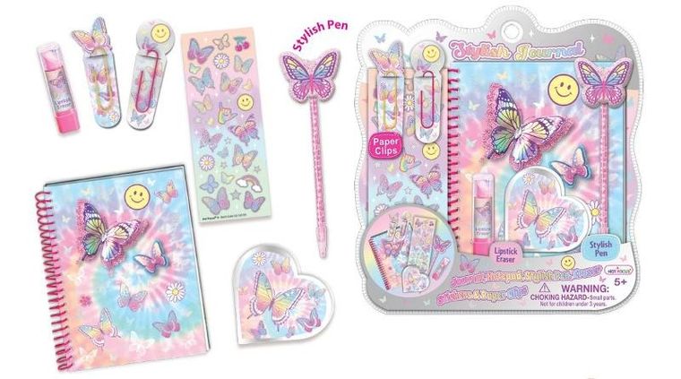 Hot Focus, pamiętnik na spirali z akcesoriami, motylek