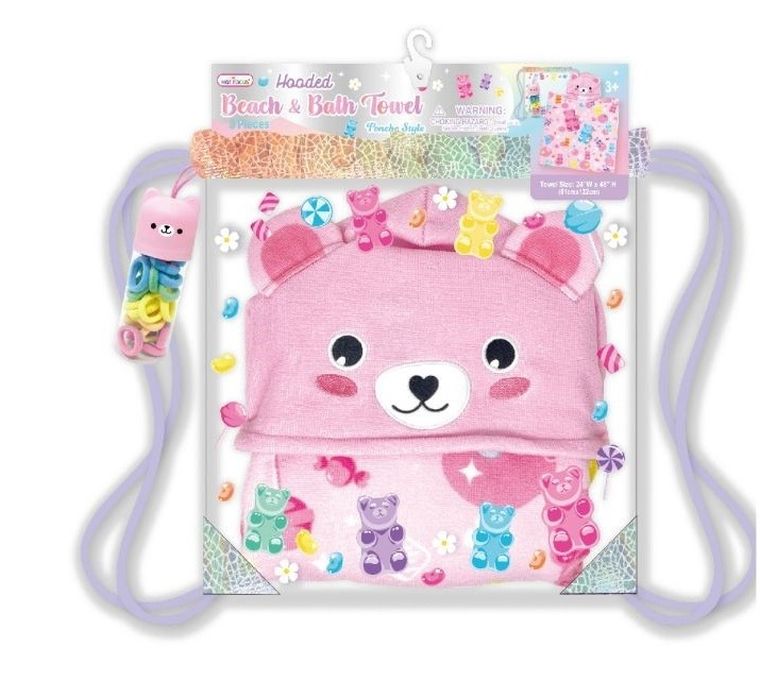 Hot Focus, ręcznik plażowy w plecaczku, Misie żelki