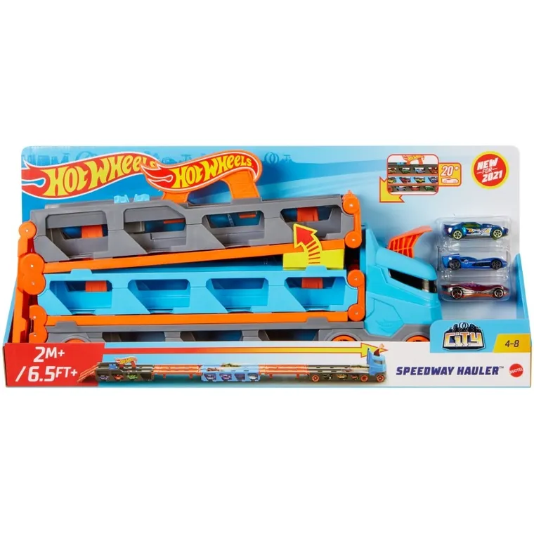 Hot Wheels City, Wyścigowy transporter 2w1, pojazd