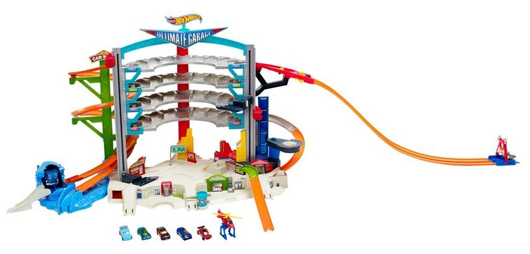 Hot Wheels, Mega Garaż, światła i dźwięki, zestaw z pojazdami