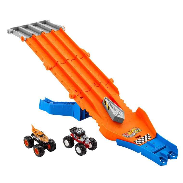 Hot Wheels, Monster Trucks, Wyścig z demolką, zestaw z autem