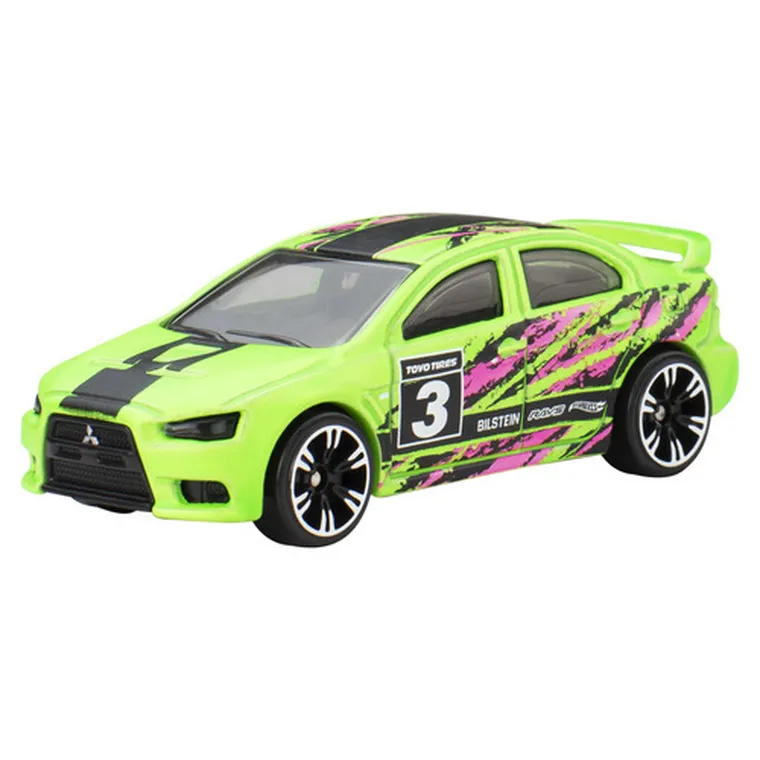 Hot Wheels, Neon Speeders, 2008 Lancer Evolution, pojazd, 1:64, JCB02