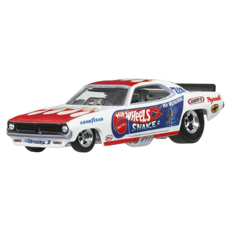 Hot Wheels, Premium, Kultowe auta, '72 Plymouth CUDA FC & Rob'N Pinks, zestaw 2 pojazdów, 1:64, JBL01