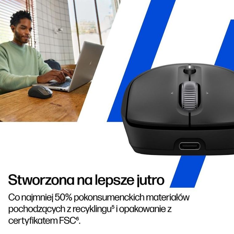 HP, mysz bezprzewodowa z akumulatorem, 700, czarna, AZ7B0AA