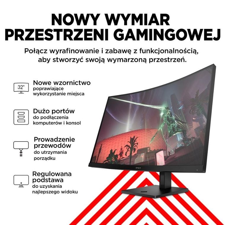 HP, OMEN 32c, monitor QHD, 32", 165Hz