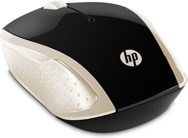 HP, Wireless Mouse 200, mysz bezprzewodowa, czarno-złota, 2HU83AA