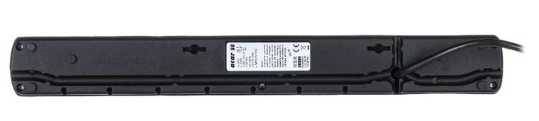 Hsk Data, listwa przeciwprzepięciowa, 10 A, 1.5m, czarny