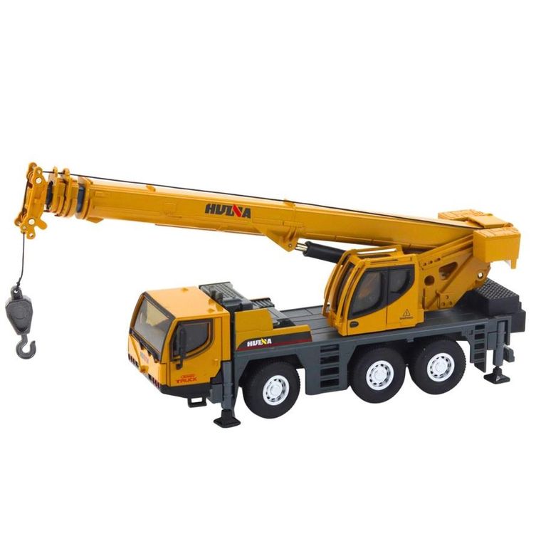 Huina, dźwig Autokrane Huina, pojazd budowlany, ruchome elementy metalowy, 1:50