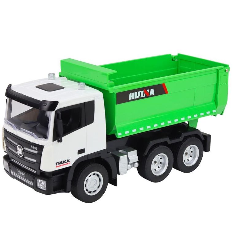 Huina, wywrotka, pojazd budowlany zdalnie sterowany, zielona, 1:18