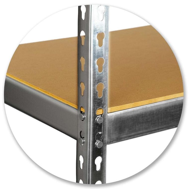 Humberg, regał magazynowy, metalowy, srebrny, 183-90-40 cm, HR-853